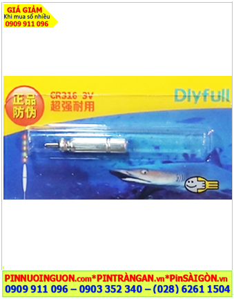 Pin CR316 _Pin phao câu cá CR316, Pin gắn phao câu cá đêm Dlyfull CR316 lithium 3v 5mAh chính hãng